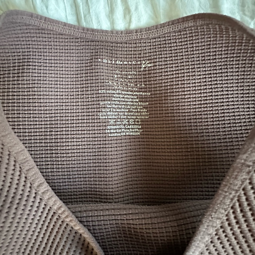 Intimately by Free People Waffle Boatneck Tank Top/Bra Sz M/L - Picture 3 of 6